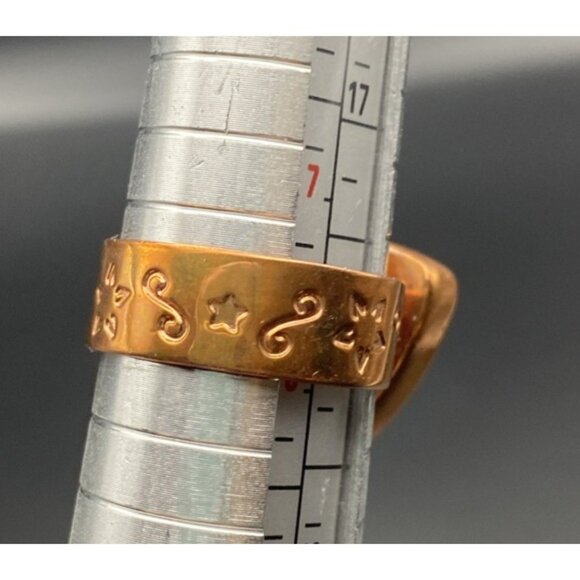 Signed Jay King DTR Copper Ring Size 7.75 Triangular Natural Malachite Cabochon - Picture 10 of 12